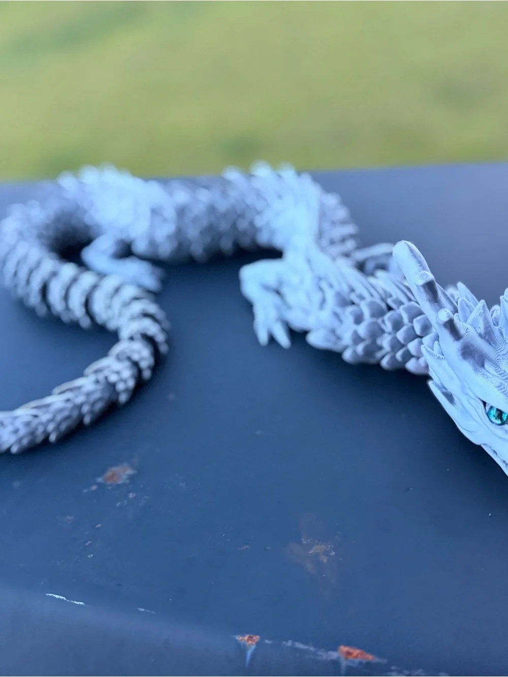 Silver 3D Dragon 35inch